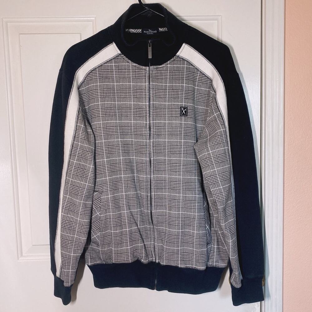 NWOT Marc Ecko Gray & Black Activewear ZipUp Long Sleeve Jacket with Pockets | L